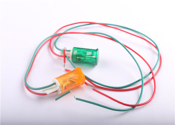 Лампа зеленого цвета индикаторных ламп 12в 24в 220в высокой эффективности небольшая с 2 проводами красными